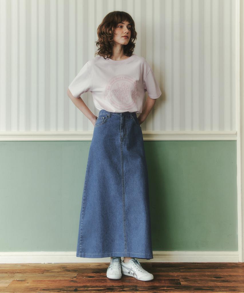 ZEROSTREET Elastischer Denim-Langrock / Indigo