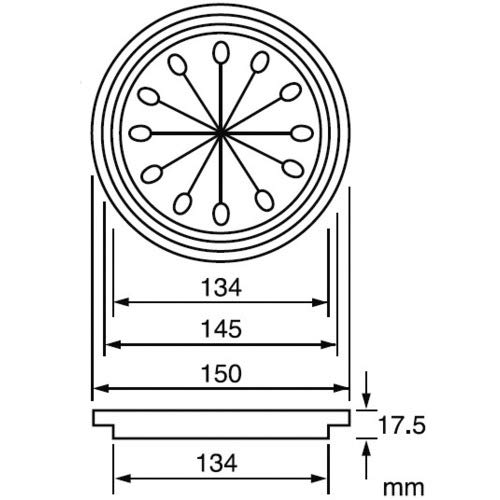 SANEI Chrysanthemum Split Sink Lid, Garbage Concealer, Hand-Cut to Size, Fits 134, 145, and 150mm, PH63-9
