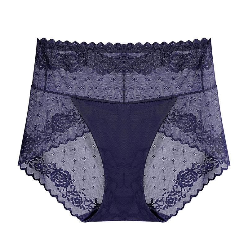 12 Color High Waist Women Panties Sexy Lace Stars Briefs Summer Ultra Thin Mesh Breathable Lingerie Female Seamless Intimates