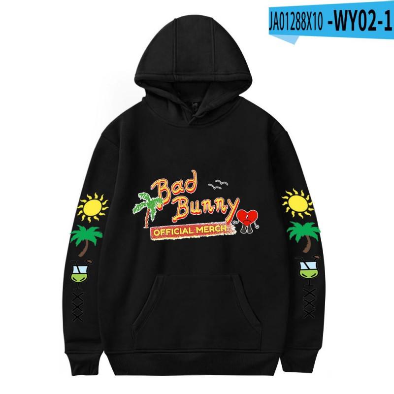 Bad Bunny Graphic Print Unisex Oversized Crewneck Sweatshirt Fall Casual Wear