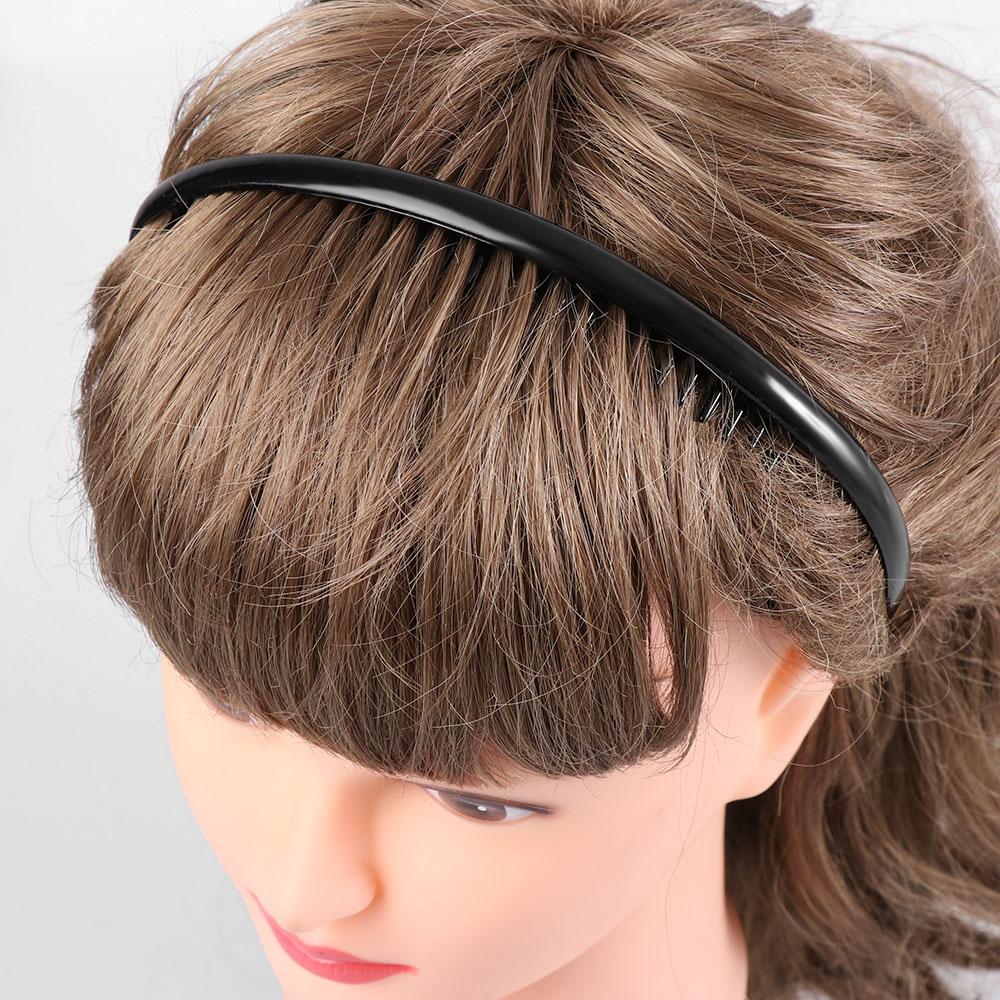 1/2 Pcs Clothing Black plastic Men Hair Clip Sports Hairband Soccer Headband Toothed