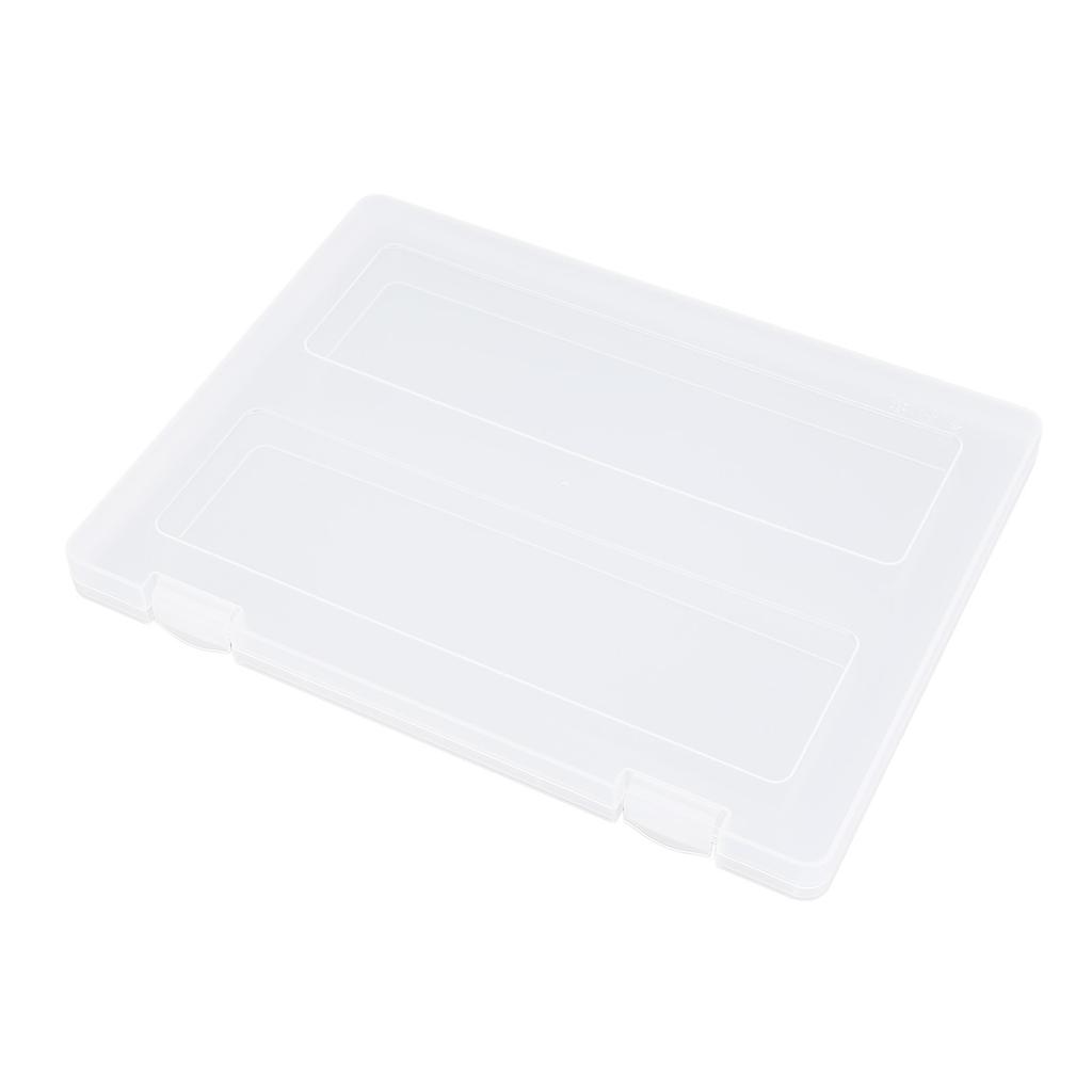 Clear Document Storage Case Transparent Plastic File Storage Box with Secure Buckle Lock