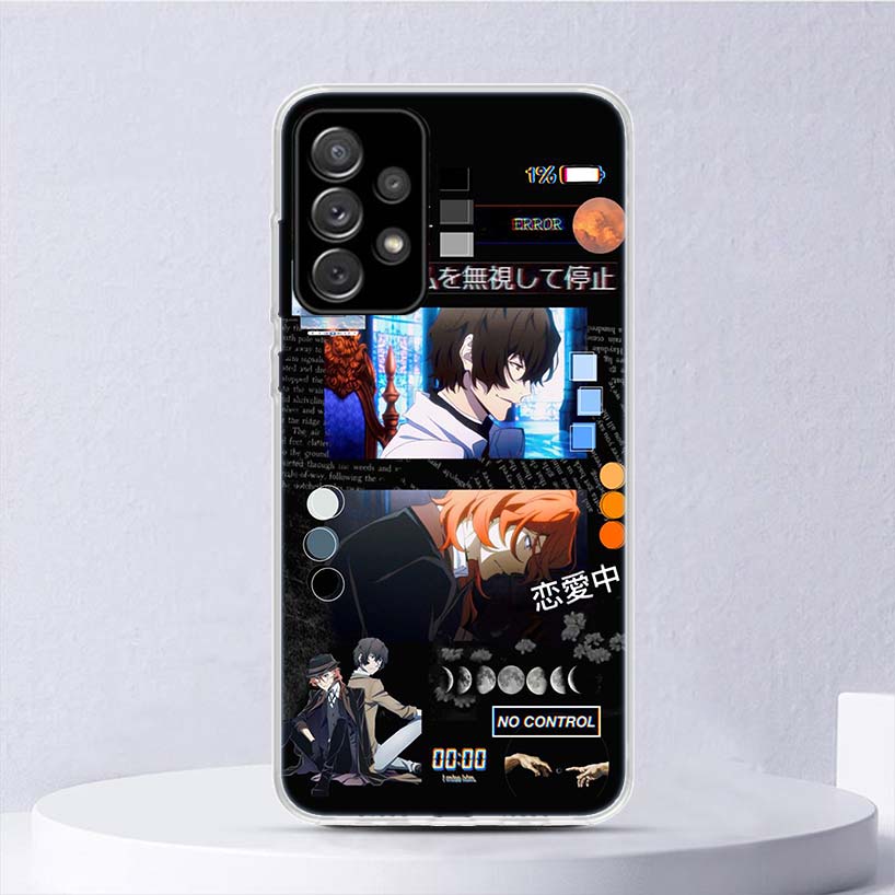 Bungo Stray Dogs Double Black Soft Case For Samsung Galaxy A15 A14 A13 A12 A55 A54 A53 A52 Phone Cover A35 A32 A33 A25 A23 A22 A