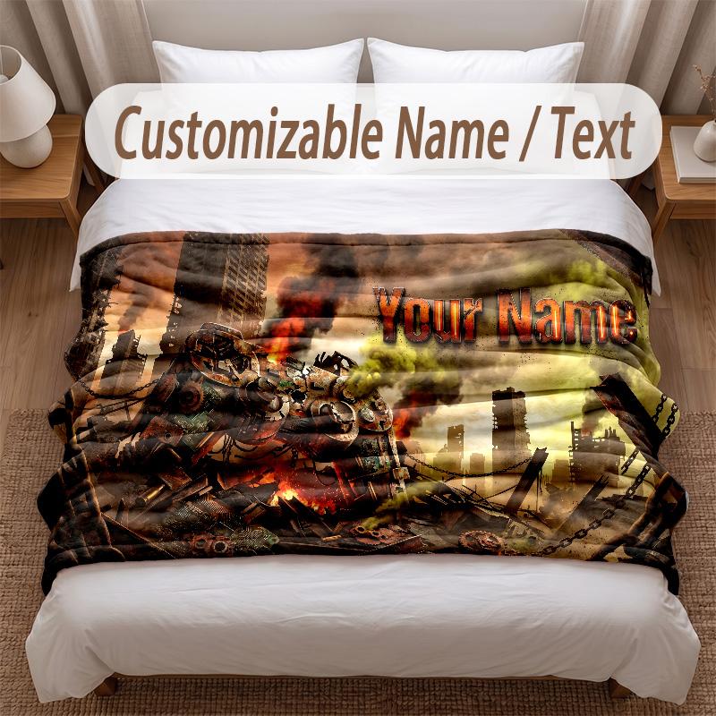 Other Similar Designs Theme Soft Blanket Personalized Custom Name Text Print Warm Blanket Home Sofa Bedroom Decor