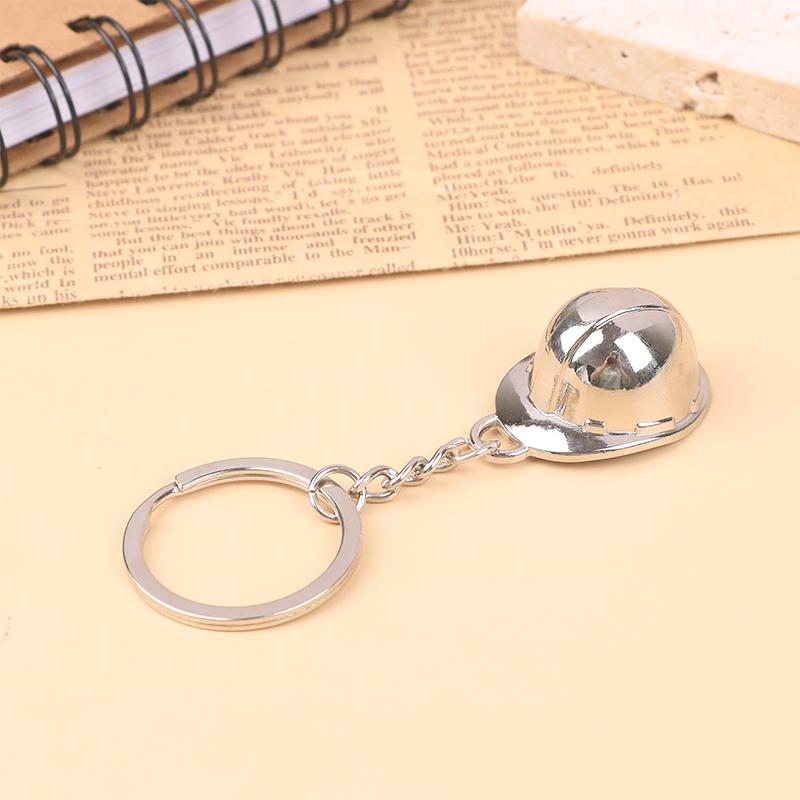 Mini Hard Hat Keychain 3D Helmet Practical Gift Pendant Safety Protection