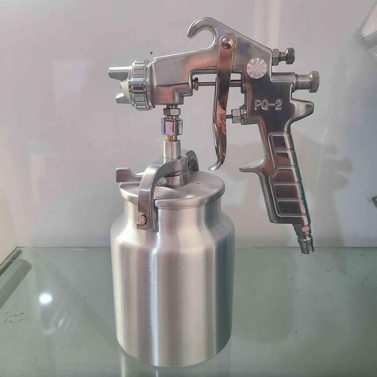 Jiyou W77 High Atomization Spray Gun for Car and Latex Paint, Large Caliber, Top and Bottom Cup Pneumatic Application