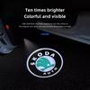 Car Sticker 2025 New 2Pcs Car Door Welcome Light LED HD Projector Lamp Decoration For Skoda Octavia Kodiaq Enyaq iV Kamiq Scala