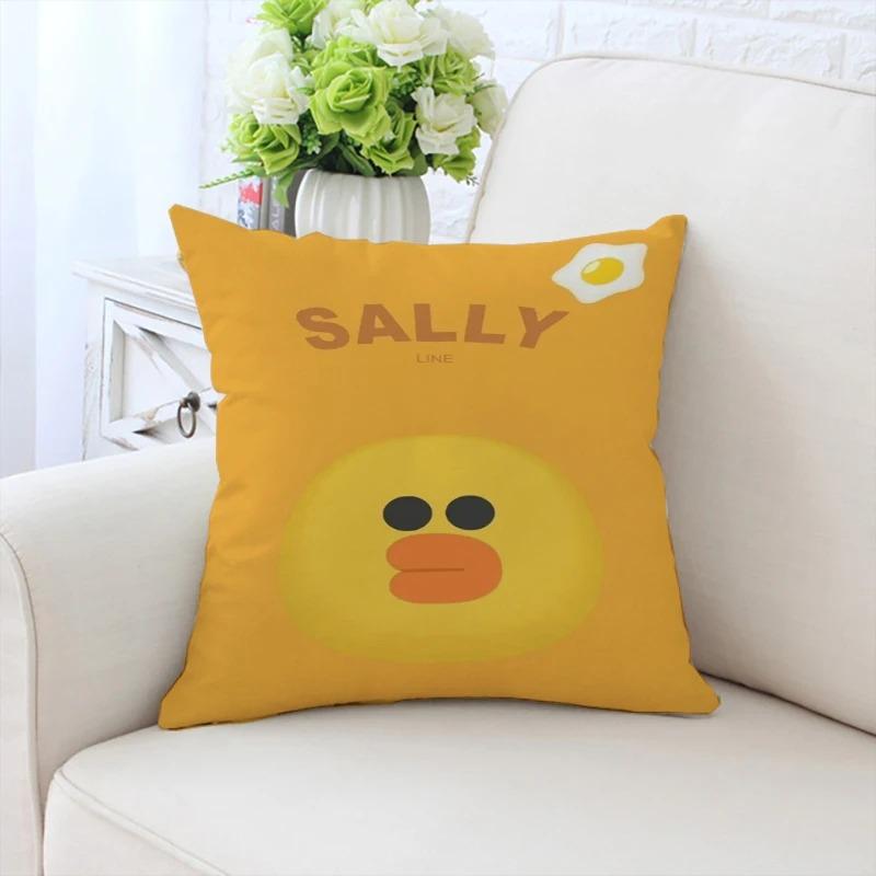 Cute Little Yellow Duck Pattern Pillowcase Car Ornaments Office Living Room Sofa Home Pillowcase