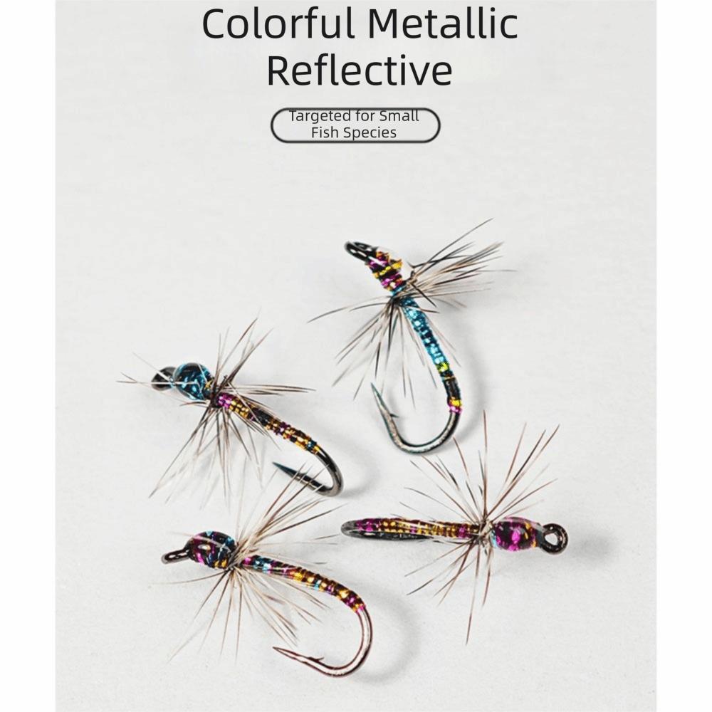 5/10Pcs High Carbon Fly Fishing Hooks Reflective Artificial Bait Hooks Freshwater and Saltwater