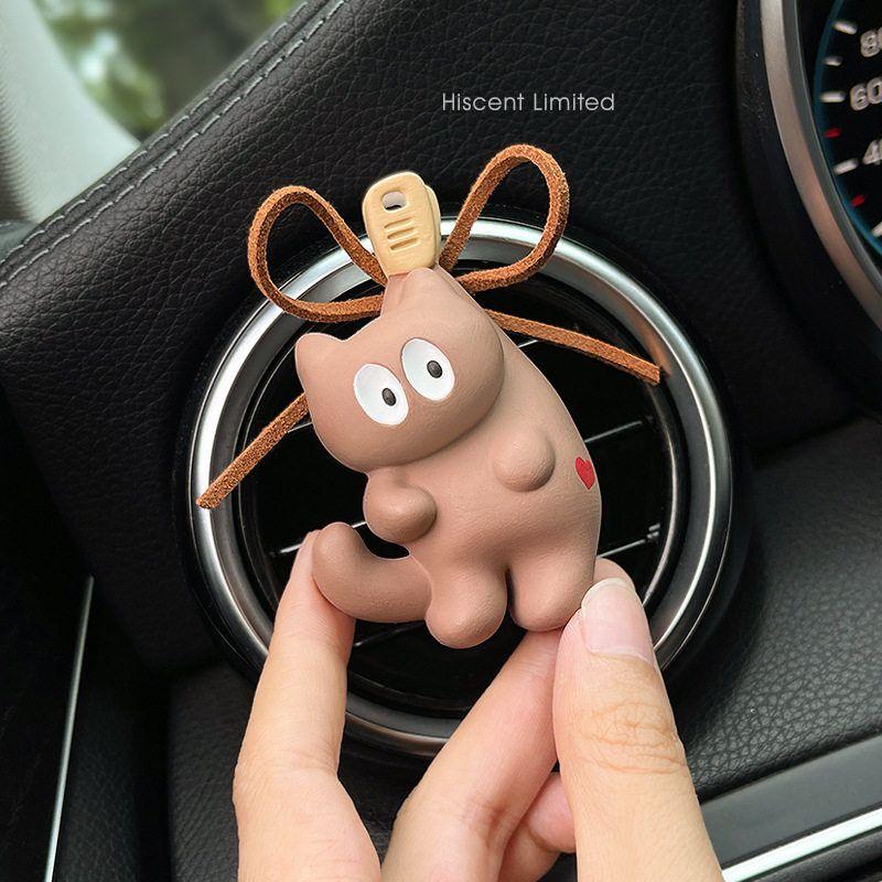 Cute Cat Car Air Freshener Diffuser Stone Car Air Conditioning Vent Decoration Perfume Car Interior Fragrance Ornament