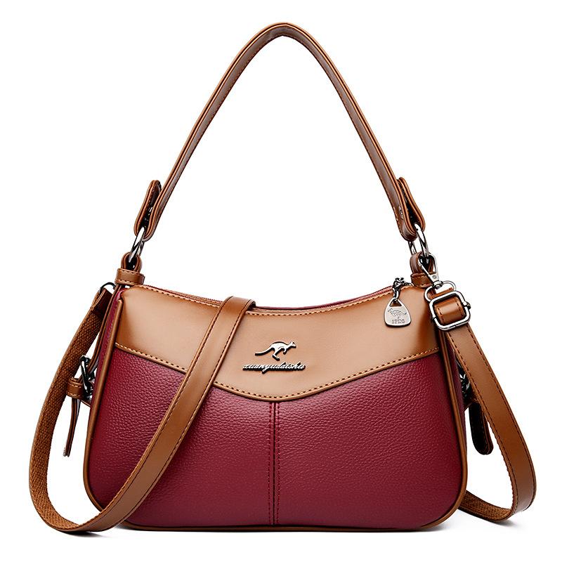 New Fashionable and Versatile Wear-resistant and Durable Ladies Handbag - Trendy Patchwork Crossbody and Shoulder Bag