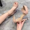 2026 Summer New Simple Women Sandals Fashion Naked Color Waterproof Platform High Heel Sandals Female 9cm Stiletto Party Pumps