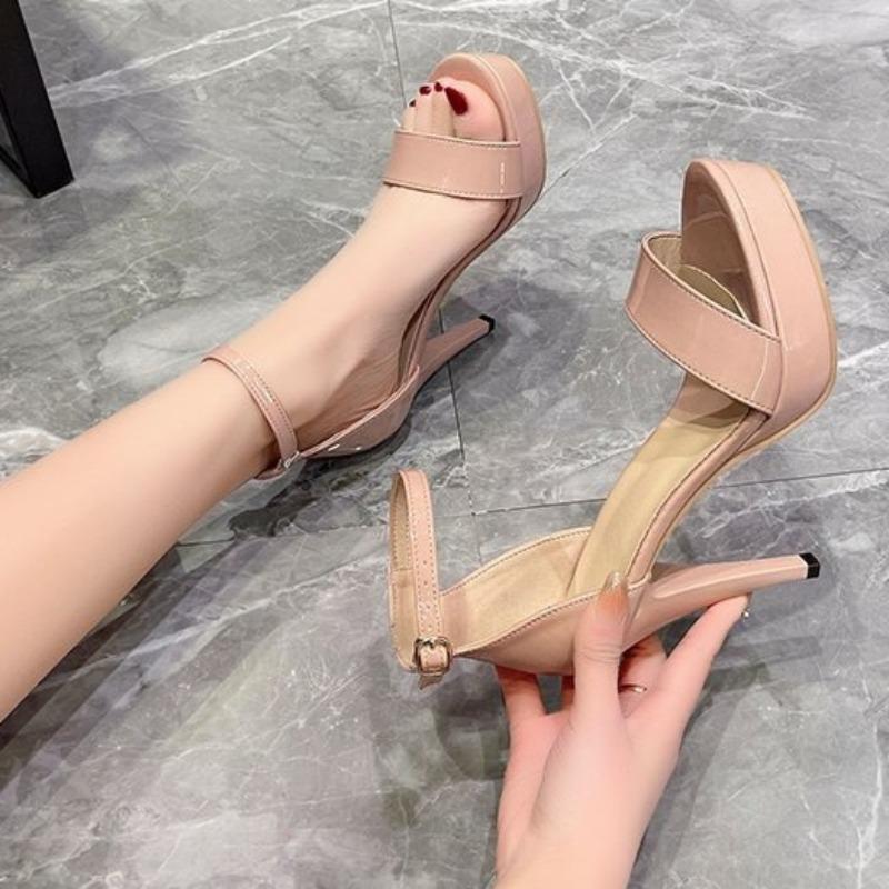 2026 Summer New Simple Women Sandals Fashion Naked Color Waterproof Platform High Heel Sandals Female 9cm Stiletto Party Pumps