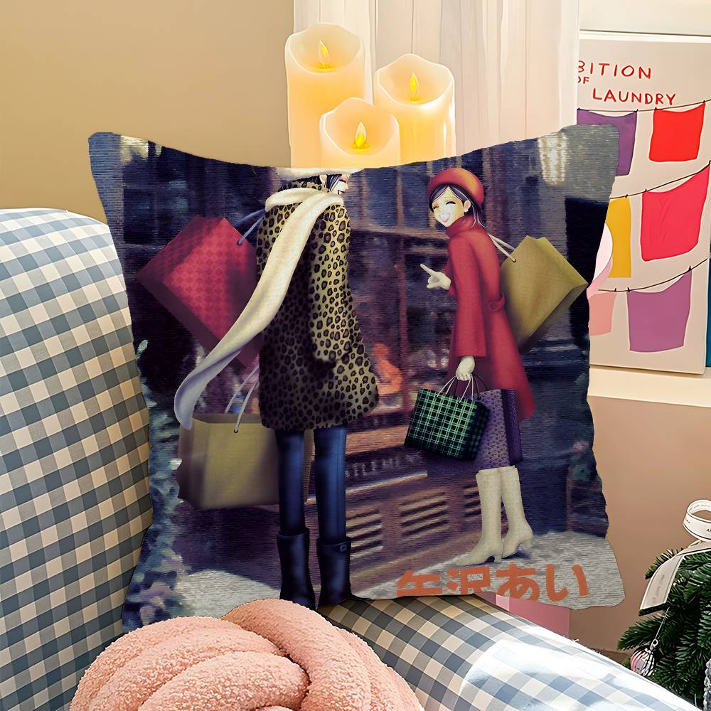 NANA Pillow Anime Pillow Sofa Bed Head Pillow Cover Cushion Cover 45x45 Cm Fashion