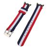 Sport Strap Canvas Sport Band Adjustable Vintage Watch Strap Compatible for Mi Band 8 3 Stripes
