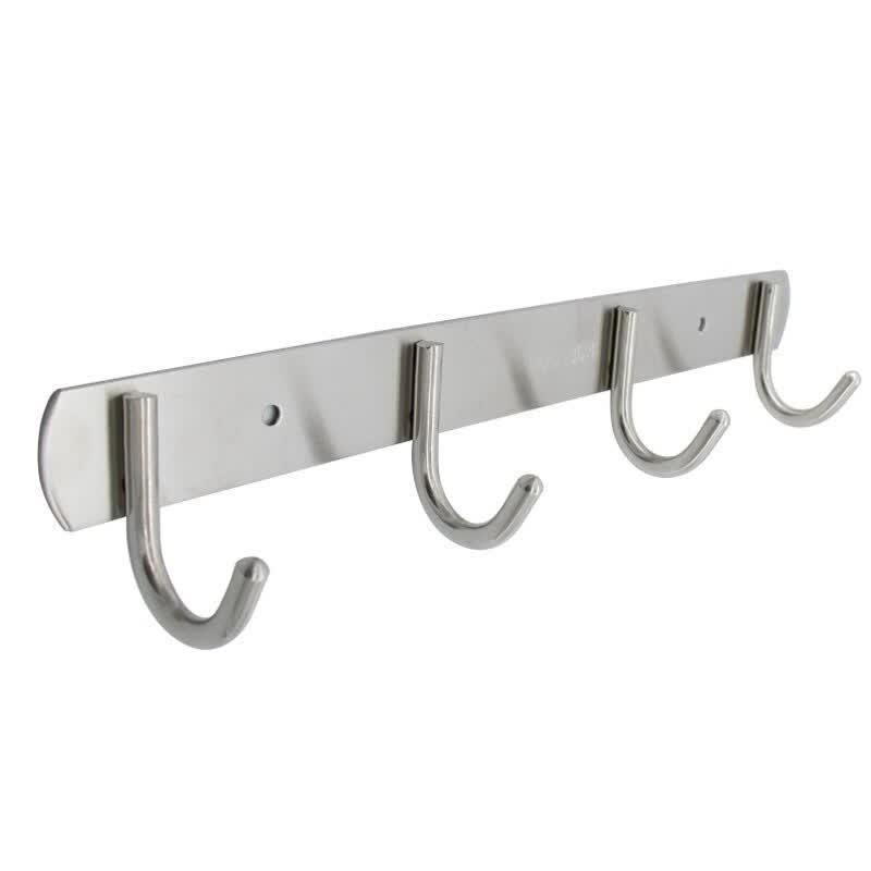 Haistik Stainless Steel 4-Hook Adhesive Rack