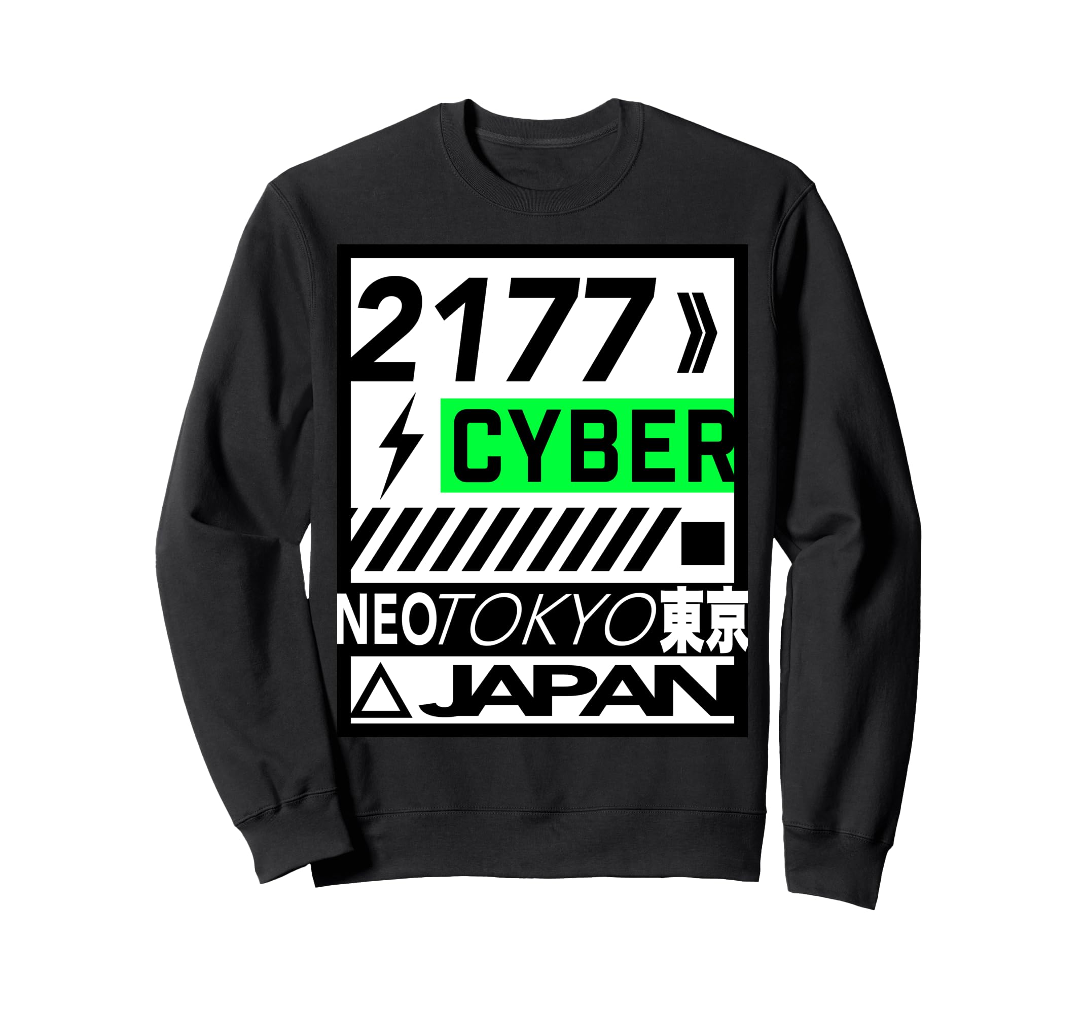 2177 NEO TOKYO Cyberpunk CYBER Near-future Streetwear Harajuku Digital Stylish Cool Sweatshirt