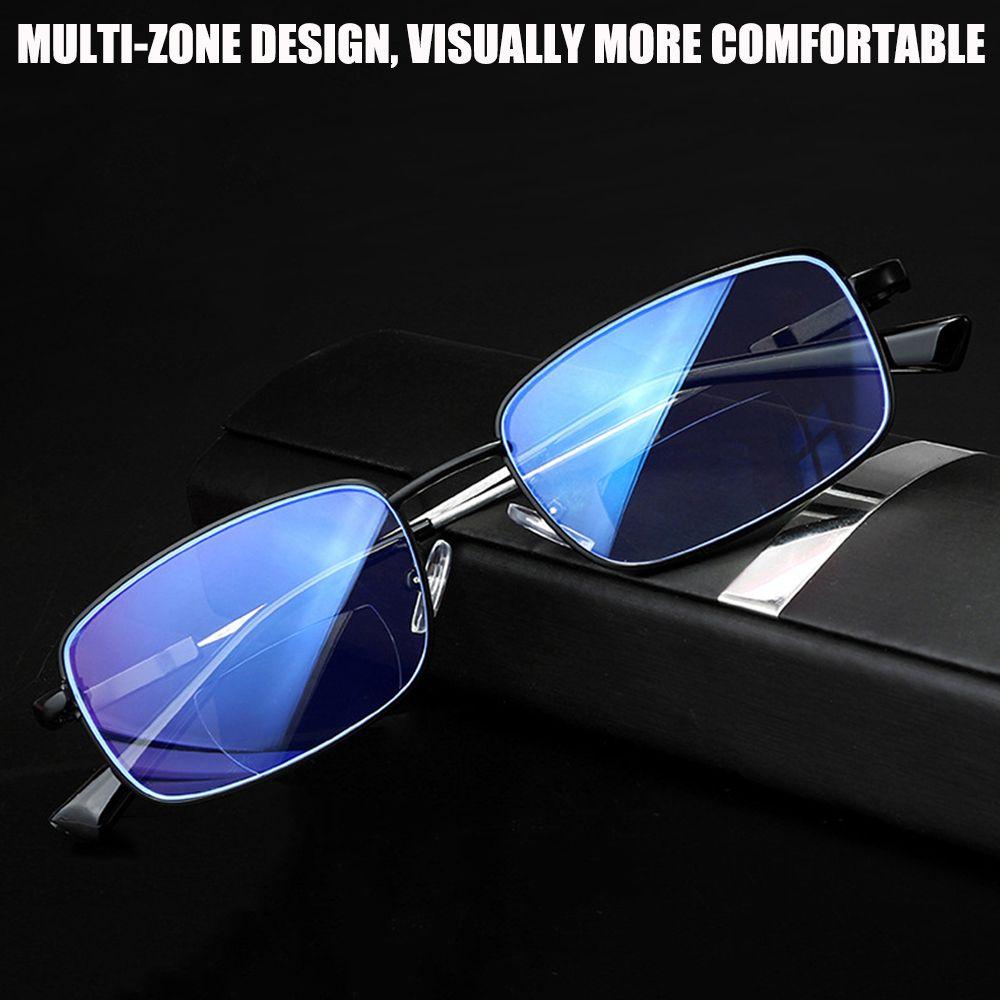 

Metal Anti Blue Light Multifocal Far Sight Spectacles Hyperopia Diopter Eyewear Presbyopia Eyeglasses Reading Glasses Strength 2.00