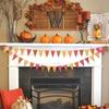 4 meters Red Orange Autumn Birthday Garlands Thanksgiving Decorations Paper Banner Flag String Wall Fireplace Holiday Decoration