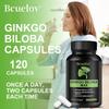 Bcuelov Ginkgo Leaf MAX Capsules with Ginkgo Leaf Boosting Focus and Memory Support 120 Vegetarian Capsules