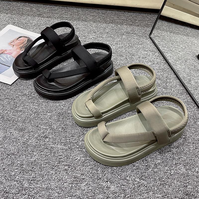Lässige Damen-Strandsandalen mit dickem Boden