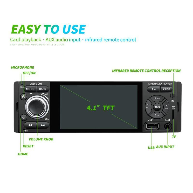 4.1 Inch Touch Screen MP5 Player Car Radio Autoradio Car Multimedia Bluetooth Fm Radio