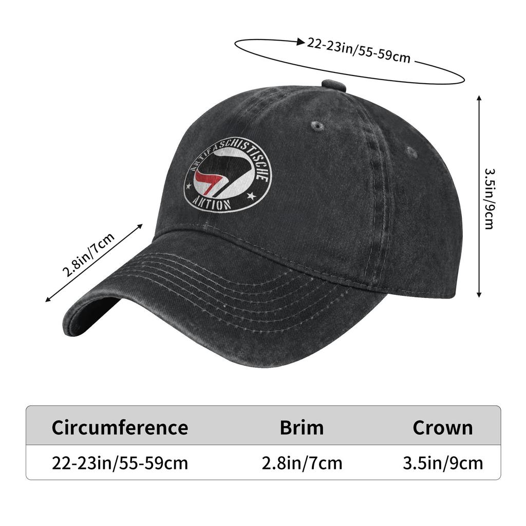 2026 Berretto da Baseball Antifa Anarco Sole Bandiera Comunista Stile di Strada Donna Uomo Lavato Cappellino da Camionista Protezione Solare Esterno Palestra Baseball