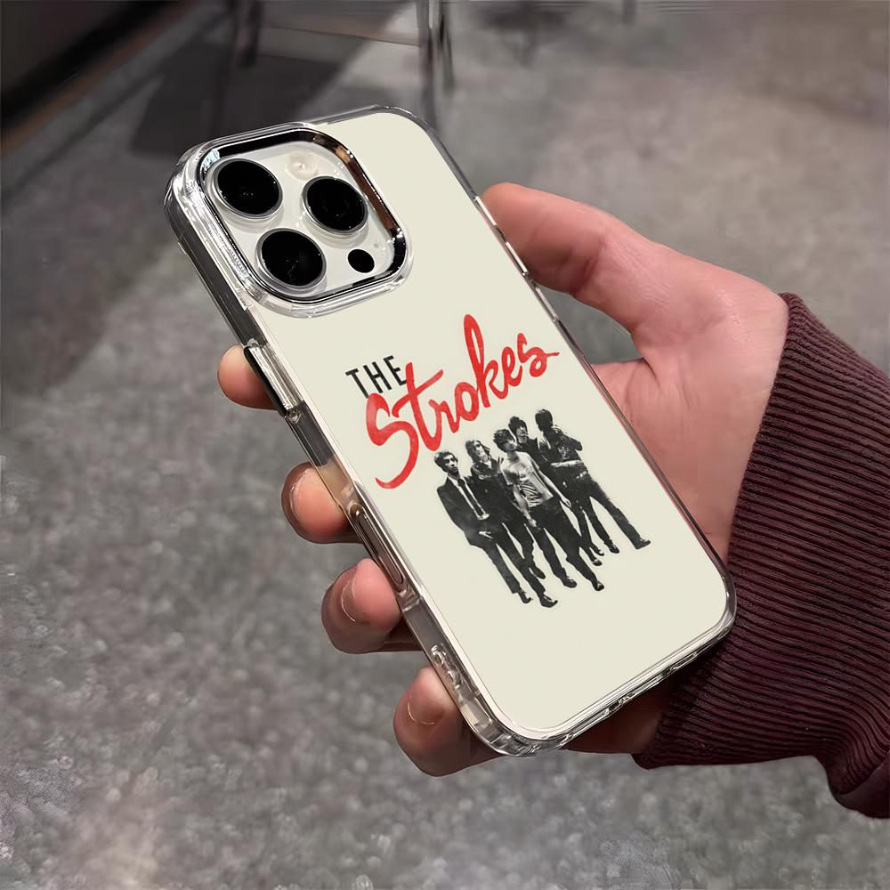 

Band The S-strokes Phone Case For IPhone 17 Air 16 E 15 14 13 12 11 Plus Pro Max Electroplated Transparent Soft Shell iPhone Air