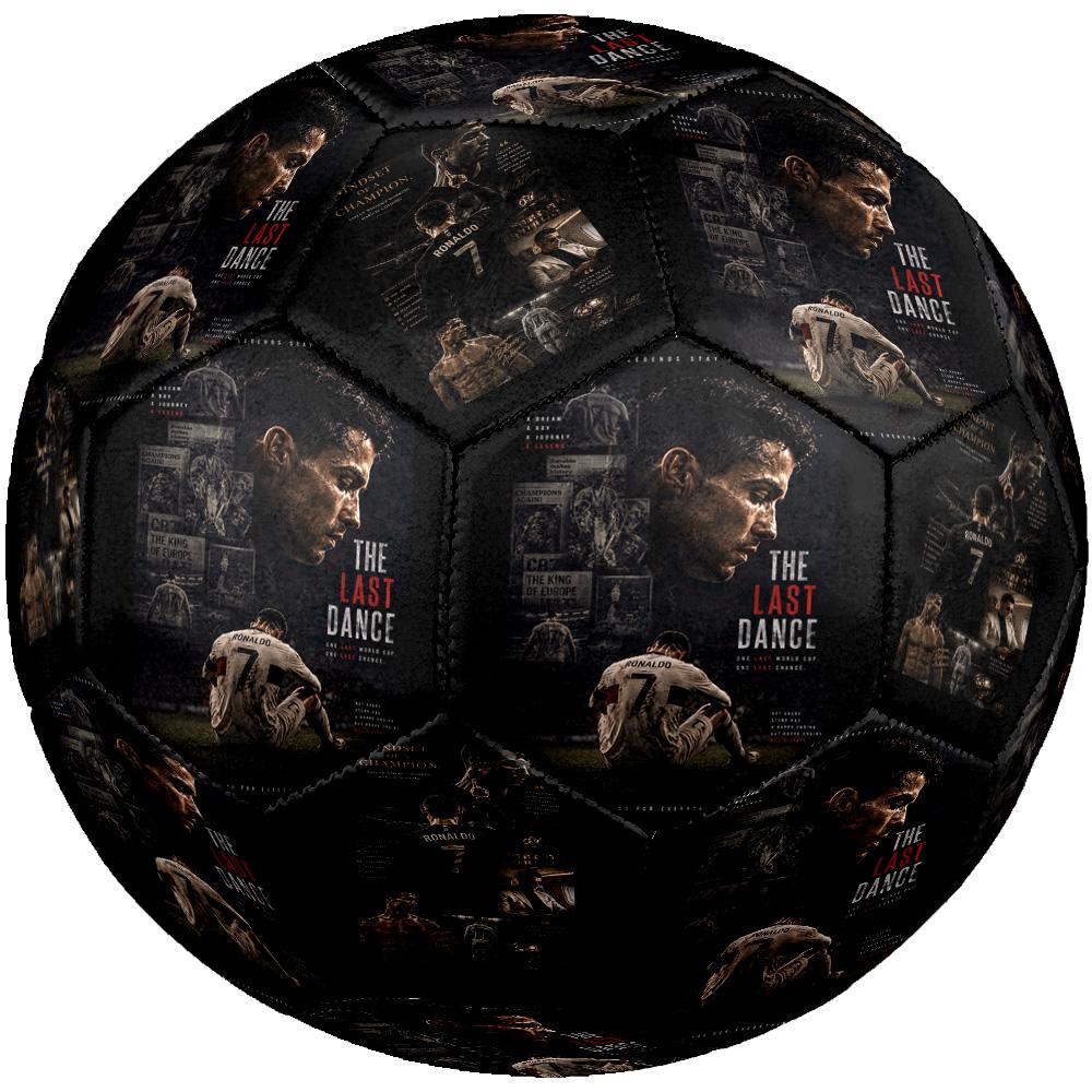 Ronaldo's Cristiano Ronaldo's Journey Size 5 Soccer Football Machine Sewn Indoor/Outdoor Universal Football Perfect Gift for Sports Enthusiasts