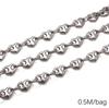 Chaîne Cœur en Acier Inoxydable de 0,5/1 Mètre Chaîne Cubaine Chaîne Punk de Base pour la Fabrication de Colliers Bracelets Bijoux Accessoires