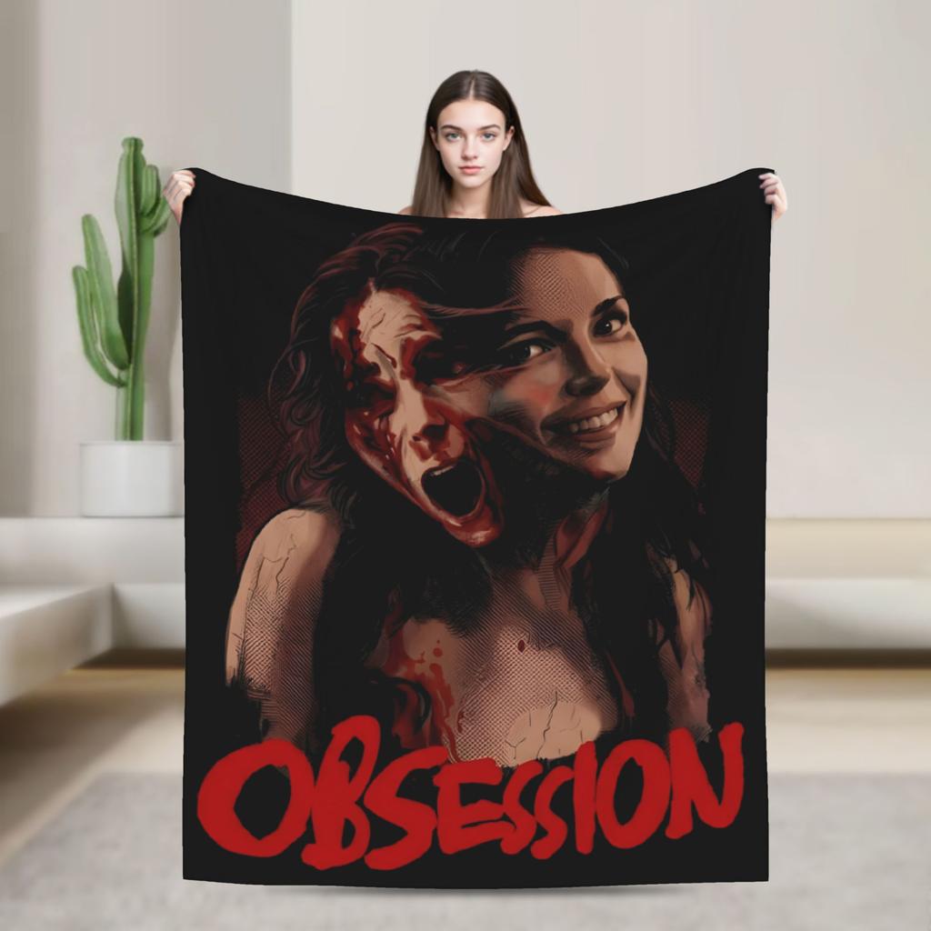 Obsession Shattered Glass Horror Character Plush Blanket Child Flannel Throw Blanket For Outdoor Warm Soft Design Bedspread Gift
