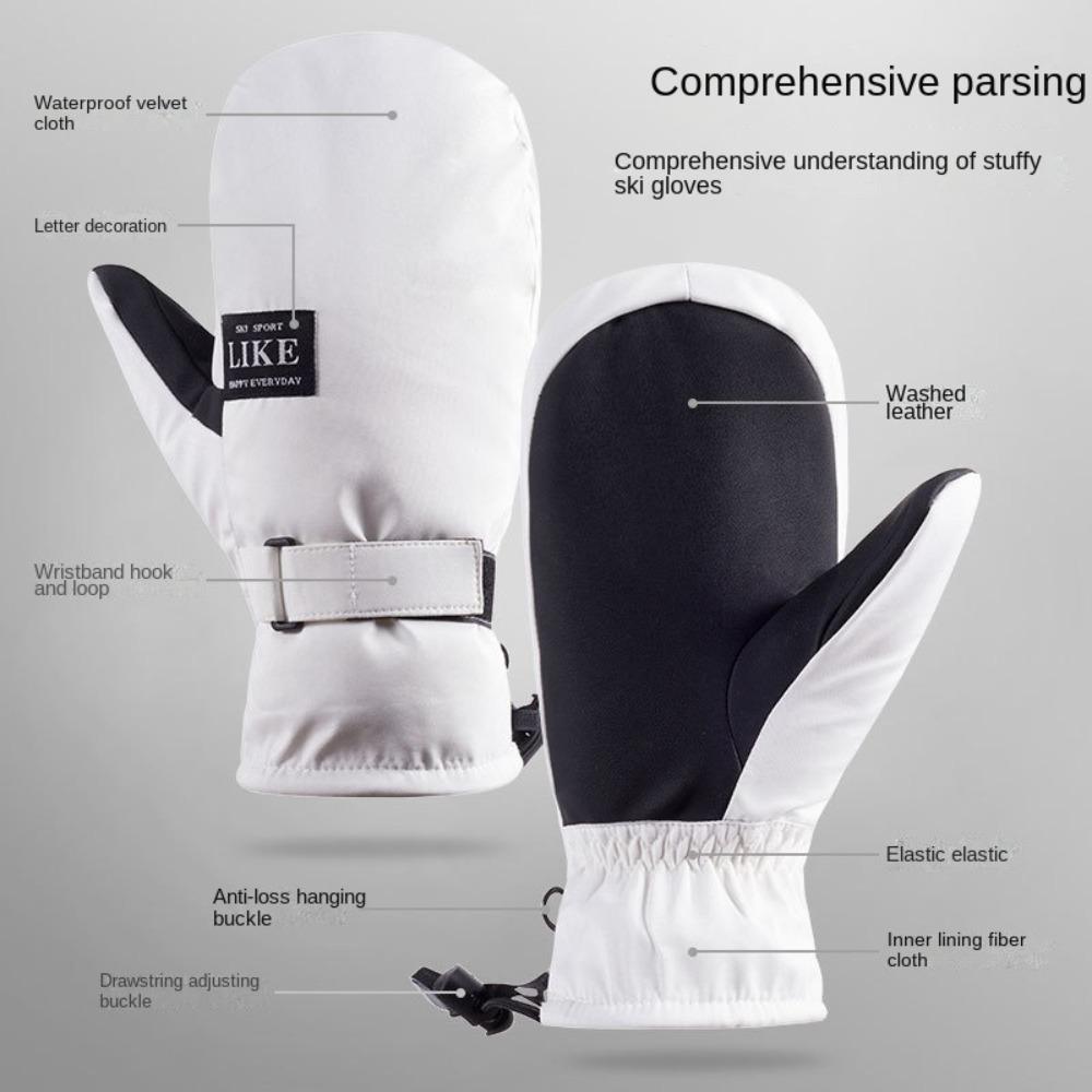 Outdoor Use Riding Skiing Gloves Biking Thickened Gloves Cold Proof Snowmobile Warmer Mittens Hand Warmer Thermal Thick Snow Gloves