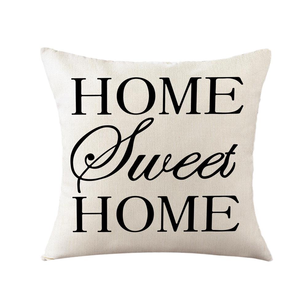 Pillow Simple Letter Printed Pillow Sofa Cushion Home Bedside Living Room Pillow Cover