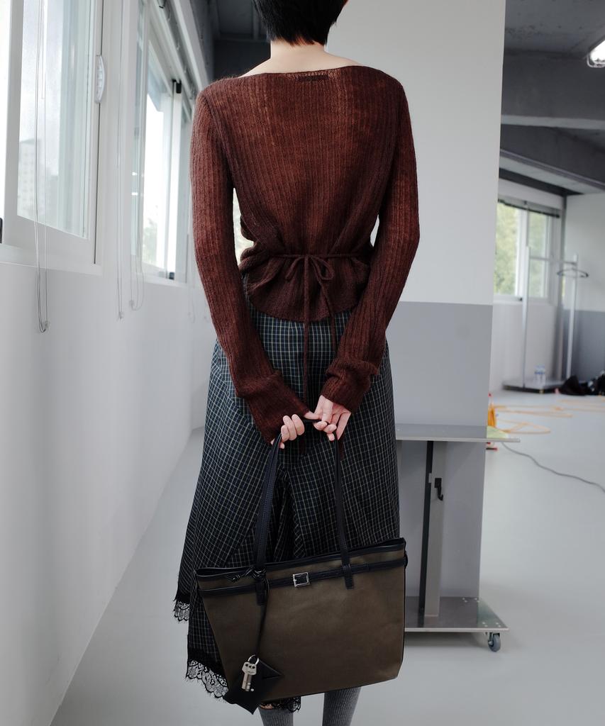 Gilyeong Mohair Tie Knit_Brown