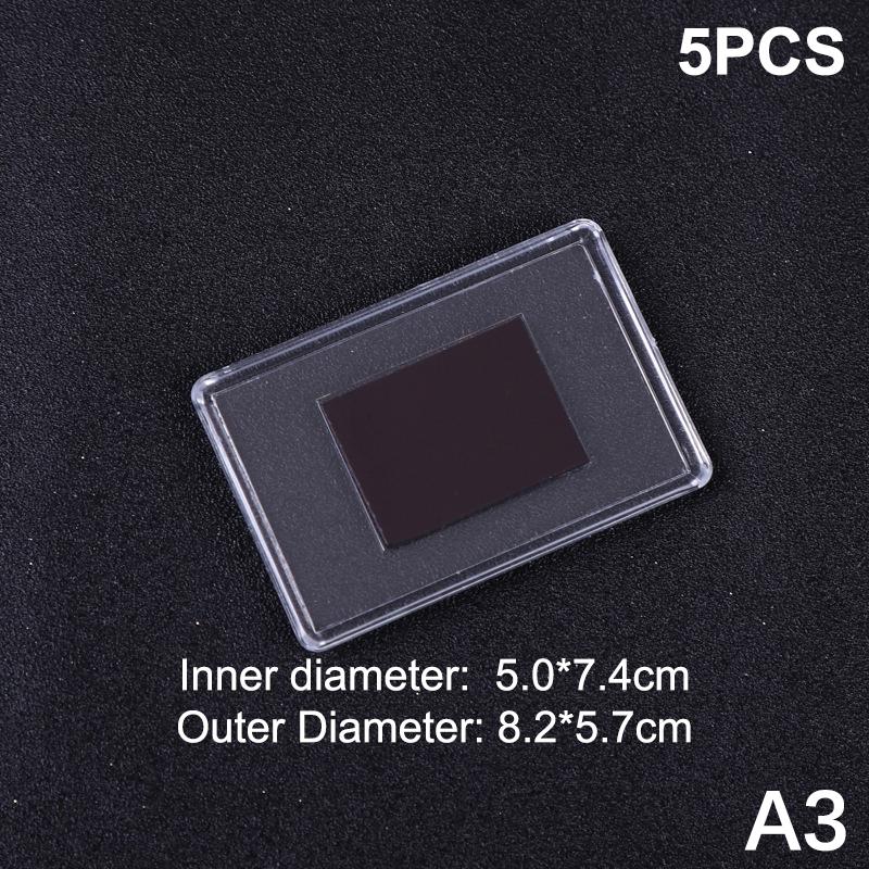 5Pcs Acrylic Magnetic Photo Frames Transparent Refrigerator Magnet Sticker Photoes Display Holder Home Pictures Organizer Diy