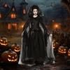 with Oversized Hood Overcoats Lace-up Cosplay Costume Creative Gift Vintage Hooded Cape