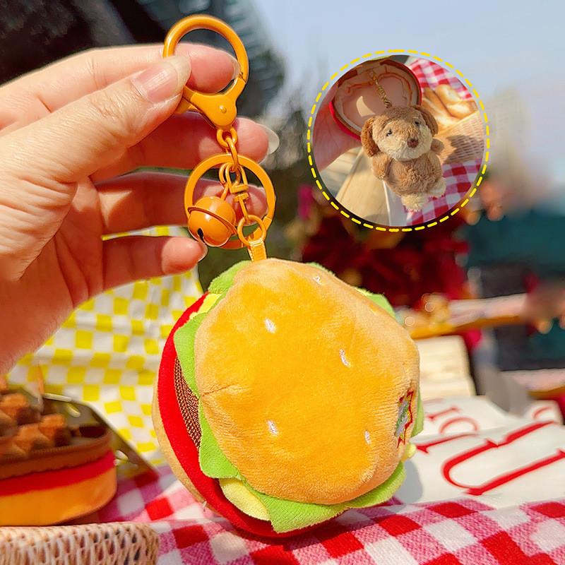 

Dachshund Hamburger Plush Keychain For Kids And Collectors
