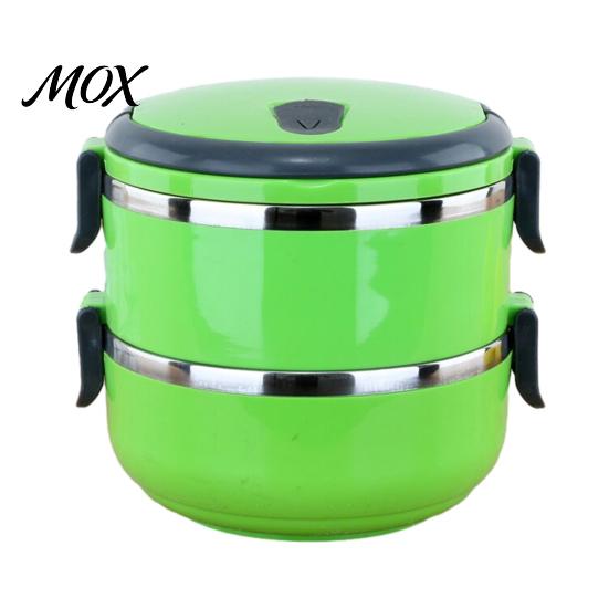 Leak Proof Meal Prep Stackable Insulated Lunch Box with Handle, Stainless Steel Interior Easy Cleaning Outdoor Picnic Food Container Design,