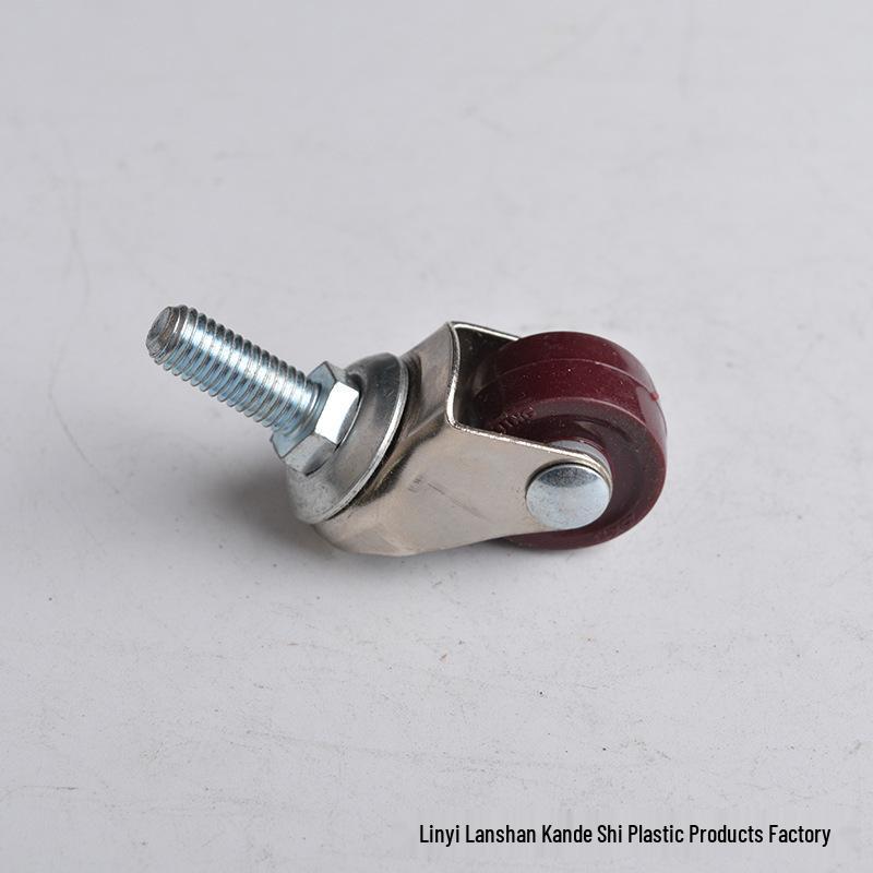 Красное полиуретановое поворотное колесо с резьбой для мебели