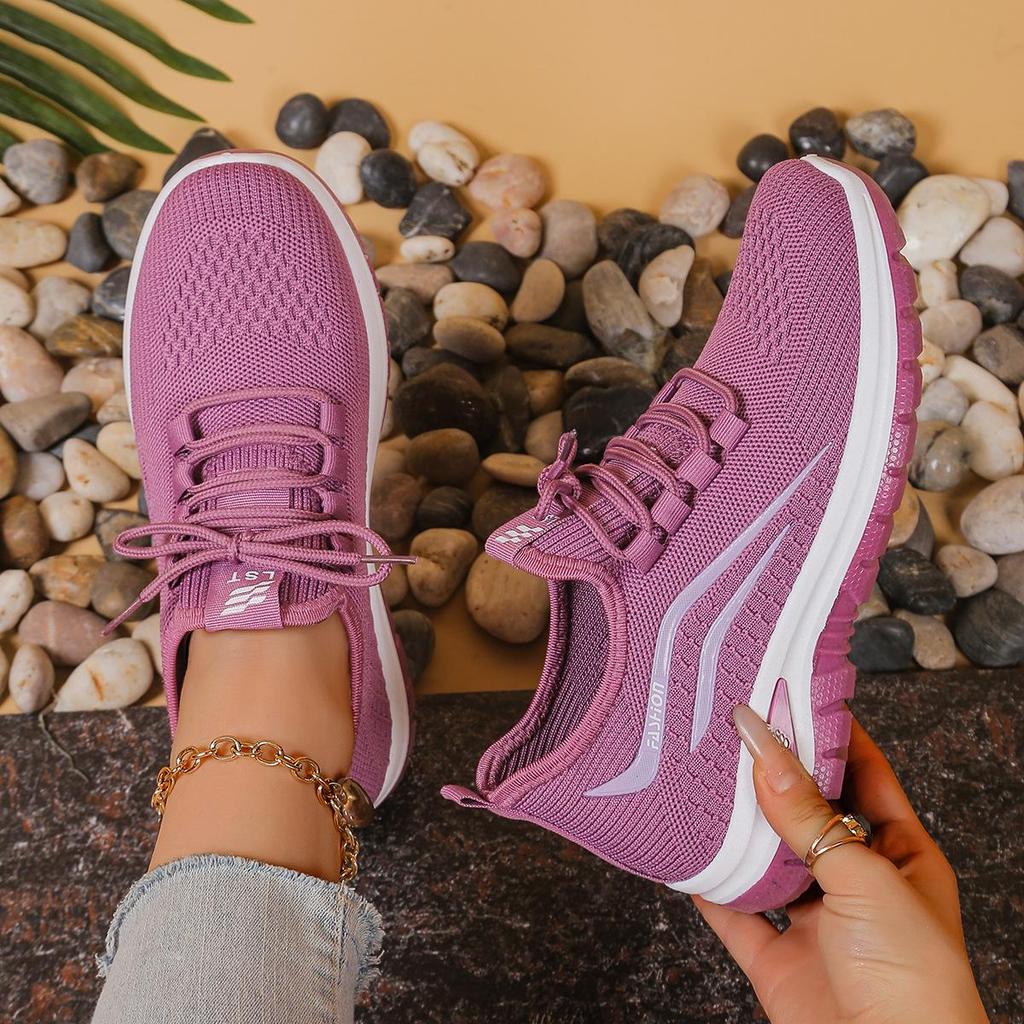 Damen Übergröße Flyknit Sommer 2025 Lässige Mesh Sportschuhe
