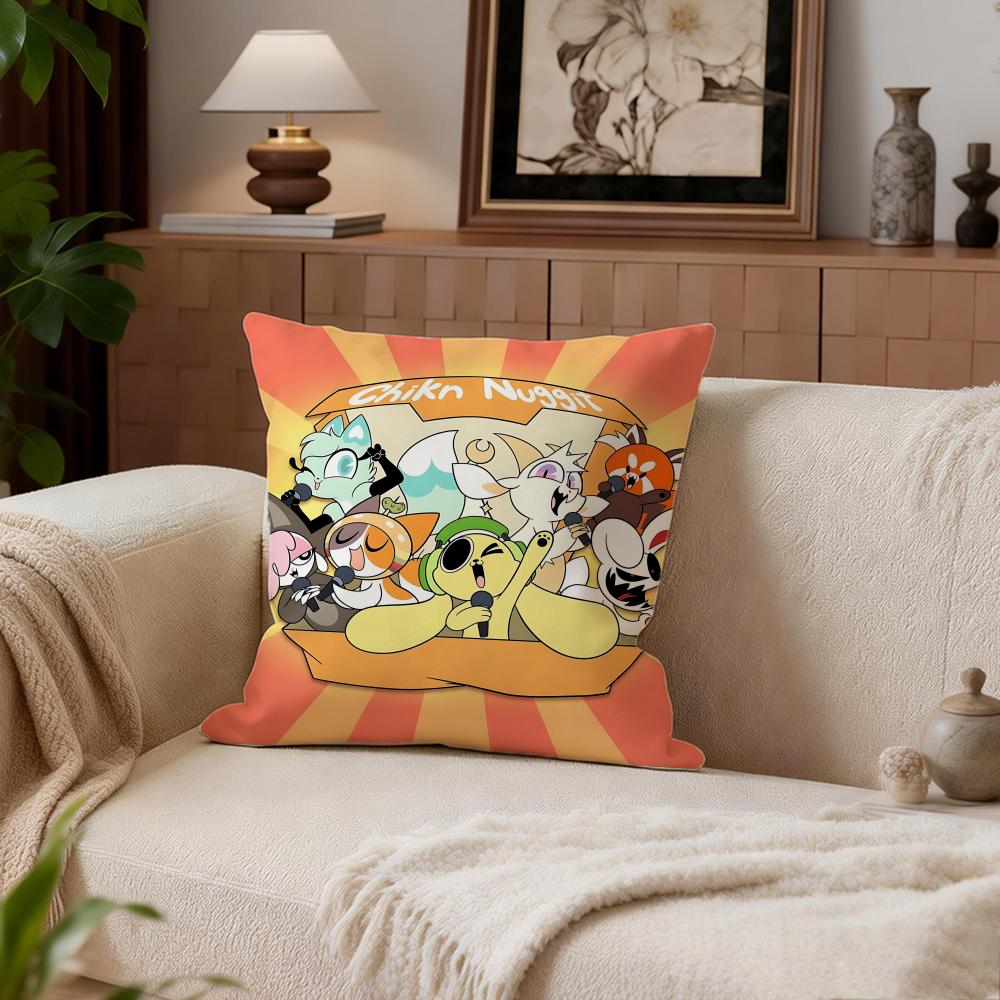 Cute Chikn Nuggit Cushion Cover Cushion Cover Set 4Pcs 50x50 45x45 40x40 Pillowcase Decorative Sofa Home Decor