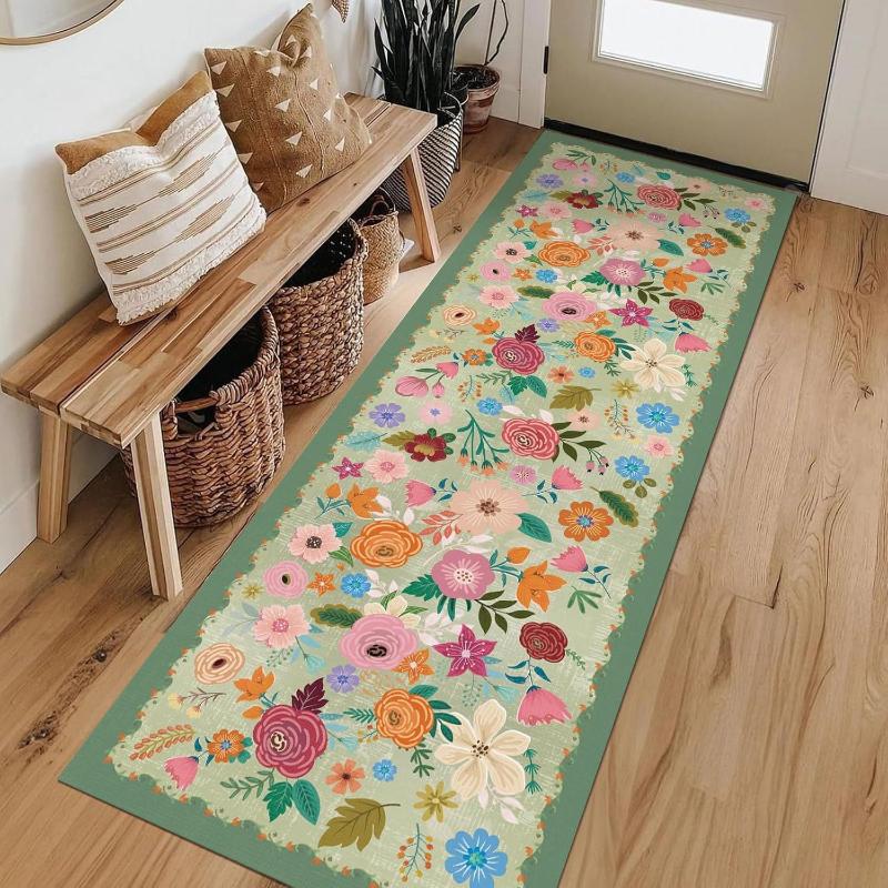 Covoare în Stil Boem pentru Sufragerie Model cu Flori Decor Dormitor Covor Gros Lavabil Covor de Podea pentru Lounge Pufoasă Moale Covor pentru Studiu