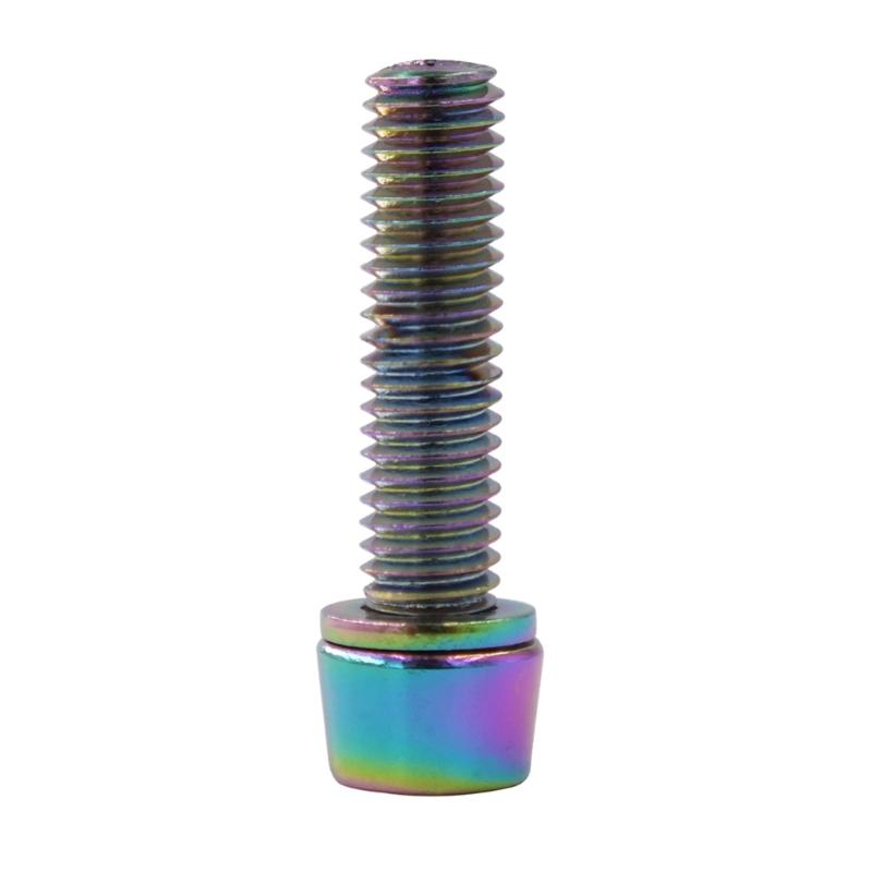 Skrutky na riadidlá bicykla Farebná oceľ M5/6x20MM MTB bicykel Riadidlá Predstavec Podložky Skrutky V Skrutky