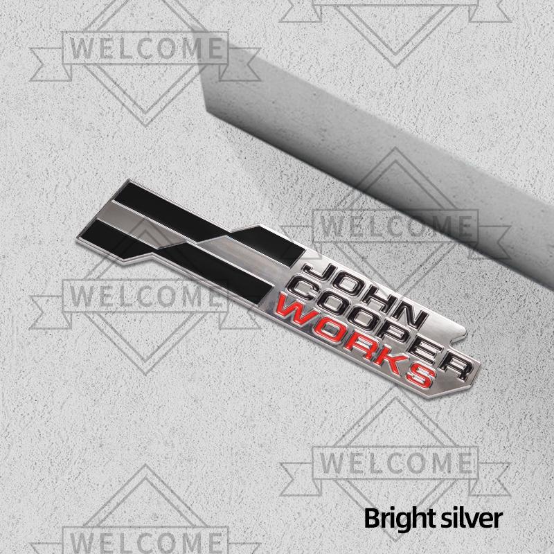 3D Car Stickers John Cooper Works Grille Emblem Auto Body Badge Trunk Decal For Mini Cooper S ONE J01 U25 F57 R53 R55 R56 R58