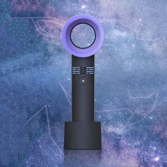 Bladeless Fan 3 Speeds Adjustable Strong Airflow Low Noise Rechargeable Lightweight Portable Desk Cooling Fan