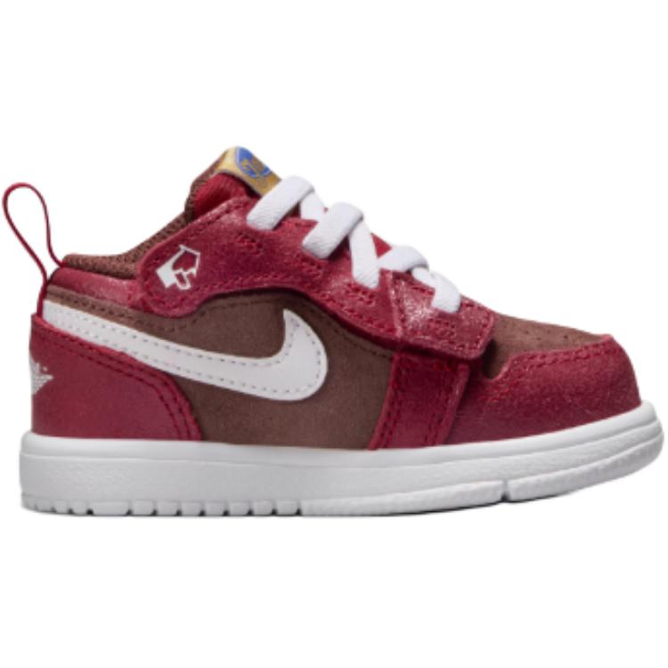 Air Jordan 1 Low ALT SE TD Breakfast Baby Sneakers Red Dark-Pony Varsity-Red HF3203-200