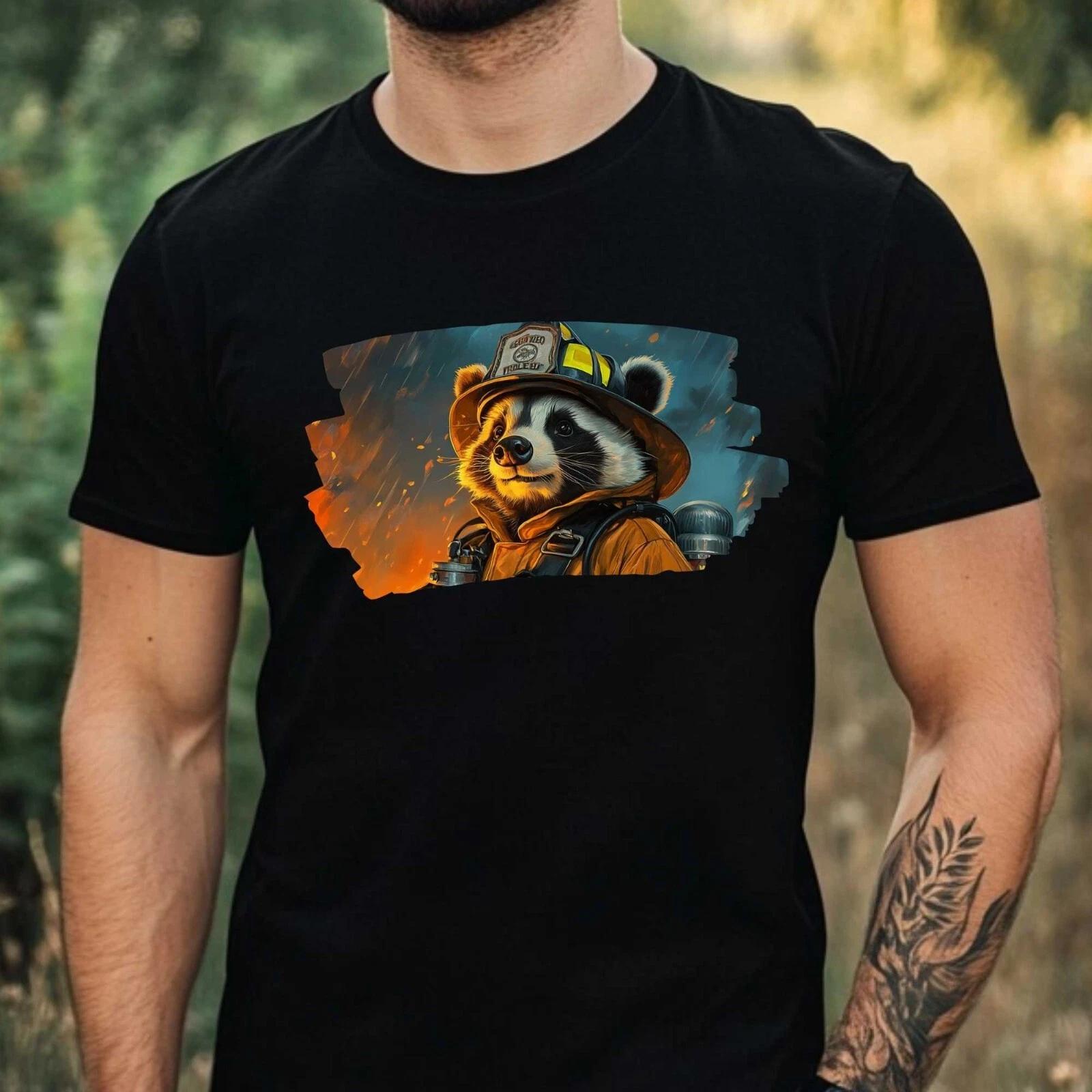 T-Shirt Herren Igel als Astronaut Motiv Baumwolle Größe XS bis 5XL L