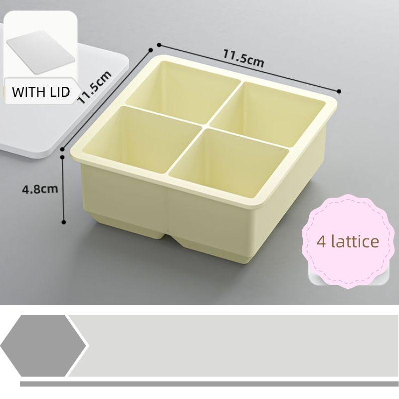 

Квадратная силиконовая форма для кубиков льда с крышкой - многоразовый кухонный инструмент для удобного хранения кубиков льда, приготовления десертов, миксер для виски, кухня