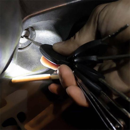 Tragbarer Mini-COB-LED-Licht-Schlüsselring Schlüsselanhänger Outdoor-Taschenlampe Latch Haken