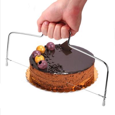 Adjustable Stainless Steel Double-Line Cake Bread Slicer - Wave and Straight Design for Precision Baking and Kitchen Accessories